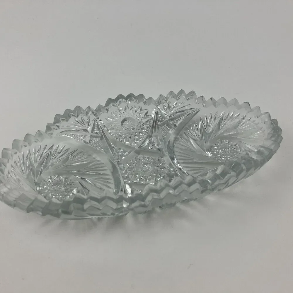 Lot of 10 Glass Unbranded Clear Crystal Vintage Glassware